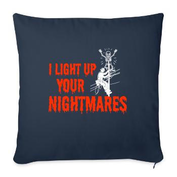 Lineman Halloween Nightmare Spooky Electric Design - Sofa pillowcase 17,3'' x 17,3'' (45 x 45 cm) - navy - Front