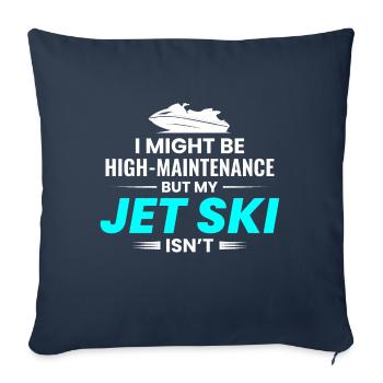 Jet Ski Lover Fun Watersports Enthusiast Ocean - Sofa pillowcase 17,3'' x 17,3'' (45 x 45 cm) - navy - Front