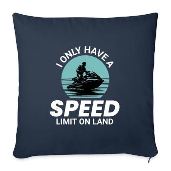 Jet Ski Balade sur l’océan Sports nautiques Aventure - Housse de coussin décorative 45 x 45 cm - bleu marine - Devant