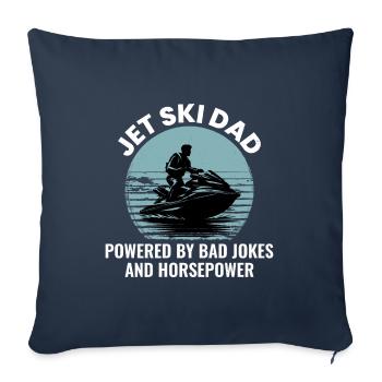 Jetski Dad – Angetrieben von schlechten Witzen und Pferdestärken - Sofakissenbezug 45 x 45 cm - Navy - Vorne