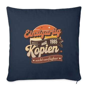 Einzigartig seit 1985 Retro Vintage - Sofakissenbezug 45 x 45 cm - Navy - Vorne