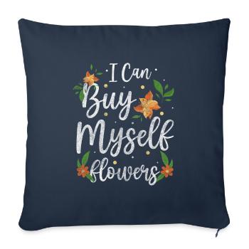 Fleurs Sentant L'amour Festival D'été - Housse de coussin décorative 45 x 45 cm - bleu marine - Devant