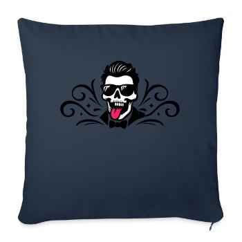 Crâne Marié Jga - Housse de coussin décorative 45 x 45 cm - bleu marine - Devant