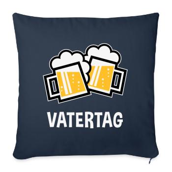 Vatertag (Bier Prosit / Bayrische Bierkrüge / 3C) - Sofakissenbezug 45 x 45 cm - Navy - Vorne