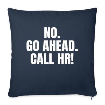 PAS DE FEU VERT APPELEZ LES RH - Housse de coussin décorative 45 x 45 cm - bleu marine - Devant