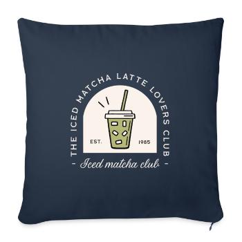 Iced Matcha Latte japanisches Getränk Humor - Sofakissenbezug 45 x 45 cm - Navy - Vorne