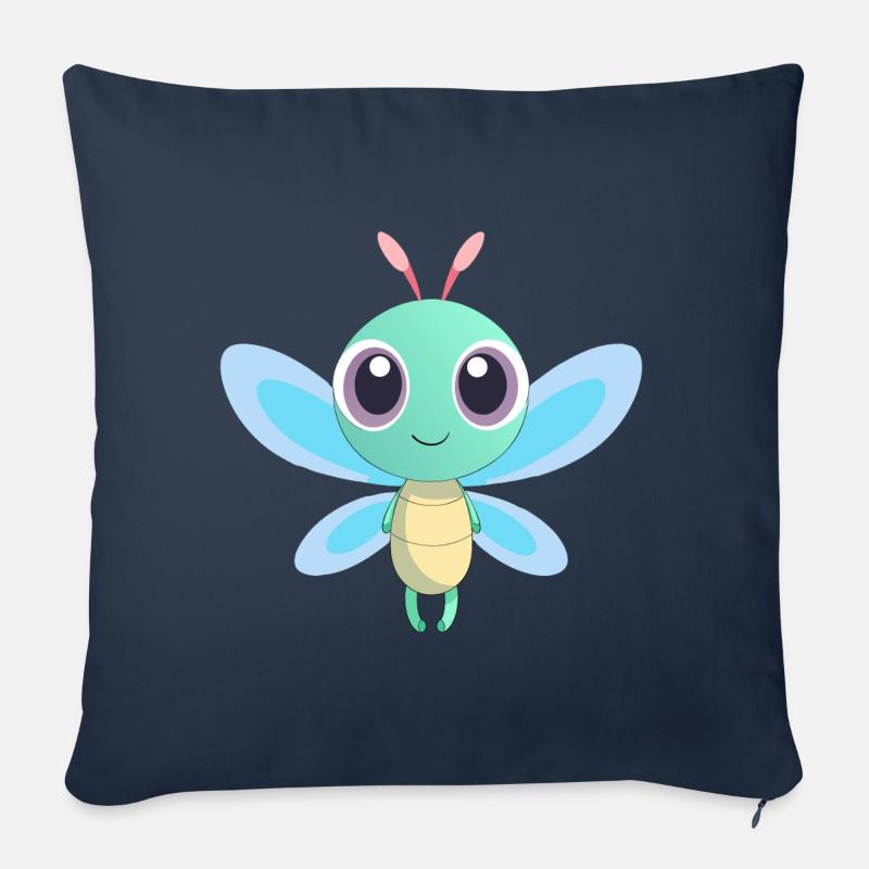 Baby Bunte Libelle - Sofakissenbezug 45 x 45 cm - Navy