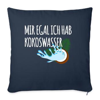 Je m’en fiche, j’ai de l’eau de - Housse de coussin décorative 45 x 45 cm - bleu marine - Devant