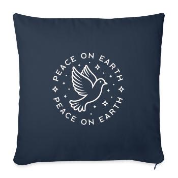 Friede auf Erden, Taube des Friedens - Sofakissenbezug 45 x 45 cm - Navy - Vorne