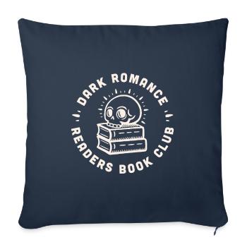 Dark Romance Totenkopf Buchclub und Bücher - Sofakissenbezug 45 x 45 cm - Navy - Vorne