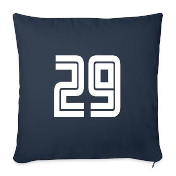 Trikotnummer 29 – Geschenk zum 29-jährigen Jubiläum - Sofakissenbezug 45 x 45 cm - Navy - Vorne