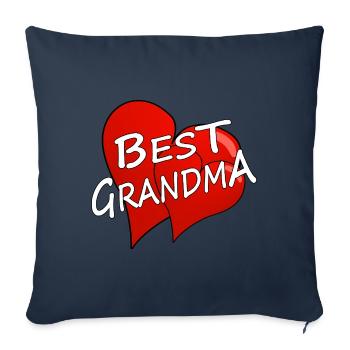 best Grandma - Sofa pillowcase 17,3'' x 17,3'' (45 x 45 cm) - navy - Front