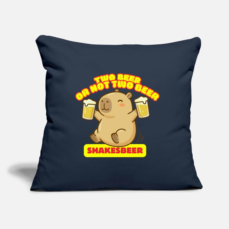 Zwei Bier oder nicht zwei Bier – Shakesbeer – Capybara Sofakissenbezug 45 x 45 cm
