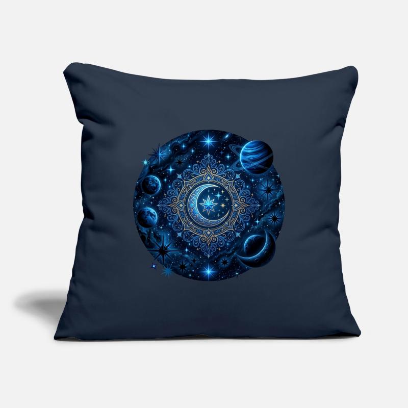 Planètes spatiales Galaxies Étoiles Lunes Housse de coussin décorative 45 x 45 cm