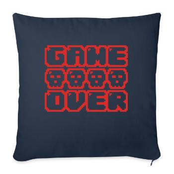 game over - Housse de coussin décorative 45 x 45 cm - bleu marine - Devant