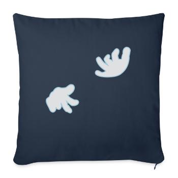 Luftgitarre / air guitar (2c) - Sofa pillowcase 17,3'' x 17,3'' (45 x 45 cm) - navy - Front