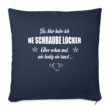 Vis desserrées - Housse de coussin décorative 45 x 45 cm - bleu marine - Devant