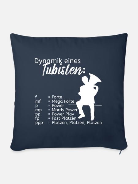 Dynamik eines Tubisten - Tubaspieler Musik Chor - Sofakissenbezug 45 x 45 cm - Navy