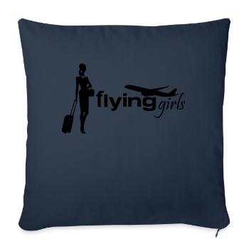 flying girls stewardess - Sofakissenbezug 45 x 45 cm - Navy - Vorne