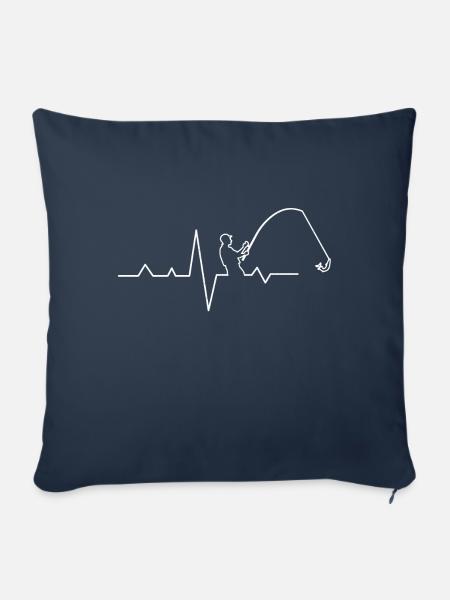 Angeln Angler Fischerei Fischer - Sofakissenbezug 45 x 45 cm - Navy