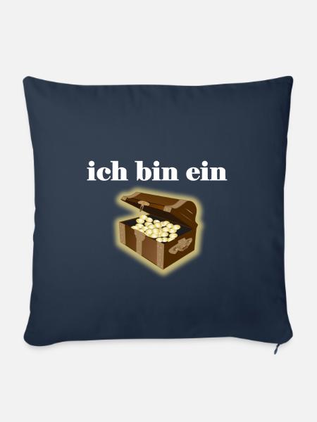Ich bin ein Schatz. - Sofakissenbezug 45 x 45 cm - Navy