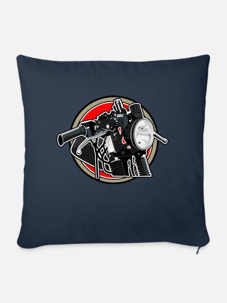 Motorrad - Sofakissenbezug 45 x 45 cm - Navy