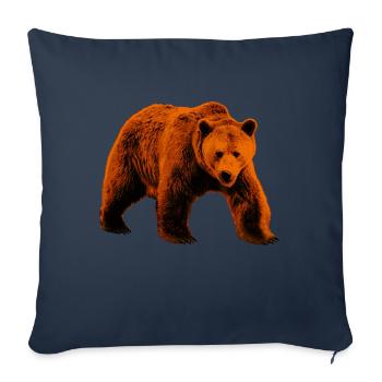 Bear, Wild Bear - Sofa pillowcase 17,3'' x 17,3'' (45 x 45 cm) - navy - Front