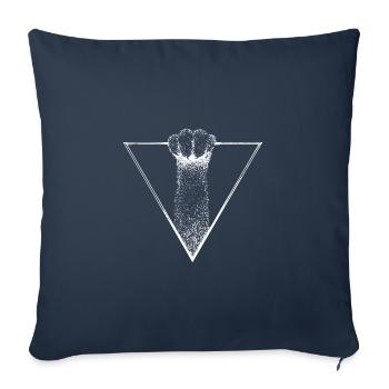 cat's paw - Sofa pillowcase 17,3'' x 17,3'' (45 x 45 cm) - navy - Front