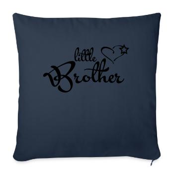 Little Brother - Housse de coussin décorative 45 x 45 cm - bleu marine - Devant