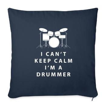 Schlagzeuger Schlagzeug Drummer Geschenk - Sofakissenbezug 45 x 45 cm - Navy - Vorne