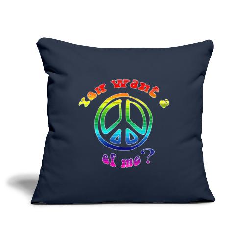 si desidera una pace di me colore hippie pace divertente - Copricuscino per divano, 45 x 45 cm