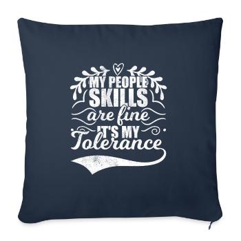 Compétence sociale, tolérance, tolérance, acceptation - Housse de coussin décorative 45 x 45 cm - bleu marine - Devant