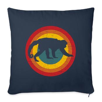 Singe - Housse de coussin décorative 45 x 45 cm - bleu marine - Devant
