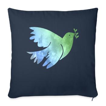 Peace Dove Peace Peace World Peace Love - Sofa pillowcase 17,3'' x 17,3'' (45 x 45 cm) - navy - Front