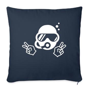 Diving Dive Dive - Sofa pillowcase 17,3'' x 17,3'' (45 x 45 cm) - navy - Front