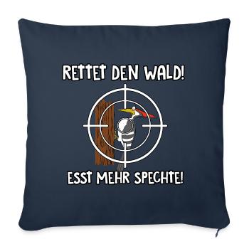 Rettet den Wald - Sofakissenbezug 45 x 45 cm - Navy - Vorne
