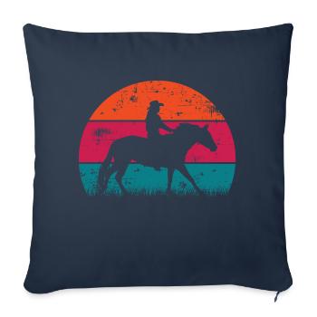 Life Is Better With Horses Design Horsing Shirt - Sofa pillowcase 17,3'' x 17,3'' (45 x 45 cm) - navy - Front