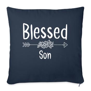 Blessed Son - Sofa pillowcase 17,3'' x 17,3'' (45 x 45 cm) - navy - Front