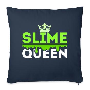 Reine Slime - Housse de coussin décorative 45 x 45 cm - bleu marine - Devant