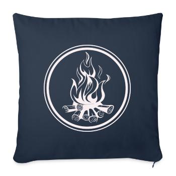 Camping Campfire - Tent Holiday Freedom Nature - Sofa pillowcase 17,3'' x 17,3'' (45 x 45 cm) - navy - Front