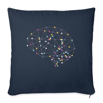 Tee-shirt intelligent pour les gens intelligents - Housse de coussin décorative 45 x 45 cm - bleu marine - Devant