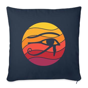 Eye Of Horus Retro Style Vintage - Sofa pillowcase 17,3'' x 17,3'' (45 x 45 cm) - navy - Front
