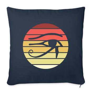 Eye Of Horus Retro Style Vintage - Sofa pillowcase 17,3'' x 17,3'' (45 x 45 cm) - navy - Front