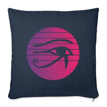 Eye Of Horus Retro Style Vintage - Sofa pillowcase 17,3'' x 17,3'' (45 x 45 cm) - navy - Front
