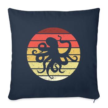 Octopus Retro Style Vintage - Sofa pillowcase 17,3'' x 17,3'' (45 x 45 cm) - navy - Front