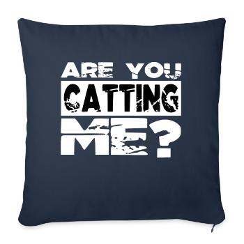 blague anti chat noir sweats à capuche et sweat-shirts - Housse de coussin décorative 45 x 45 cm - bleu marine - Devant
