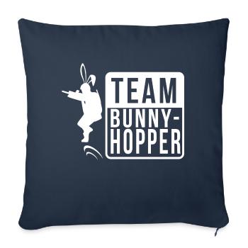 Hopper Gamer Streamer Warzone Gamepad Gamecker Jeu - Housse de coussin décorative 45 x 45 cm - bleu marine - Devant