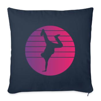 Breakdance Retro Style Vintage - Sofa pillowcase 17,3'' x 17,3'' (45 x 45 cm) - navy - Front