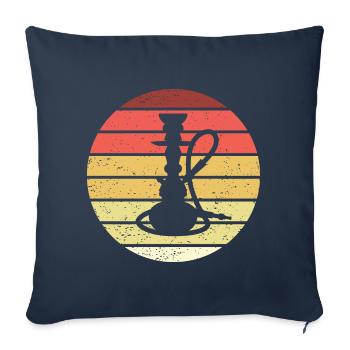 Pipe à eau Retro Style Vintage - Housse de coussin décorative 45 x 45 cm - bleu marine - Devant