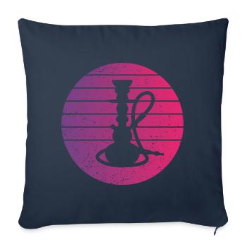 Pipe à eau Retro Style Vintage - Housse de coussin décorative 45 x 45 cm - bleu marine - Devant
